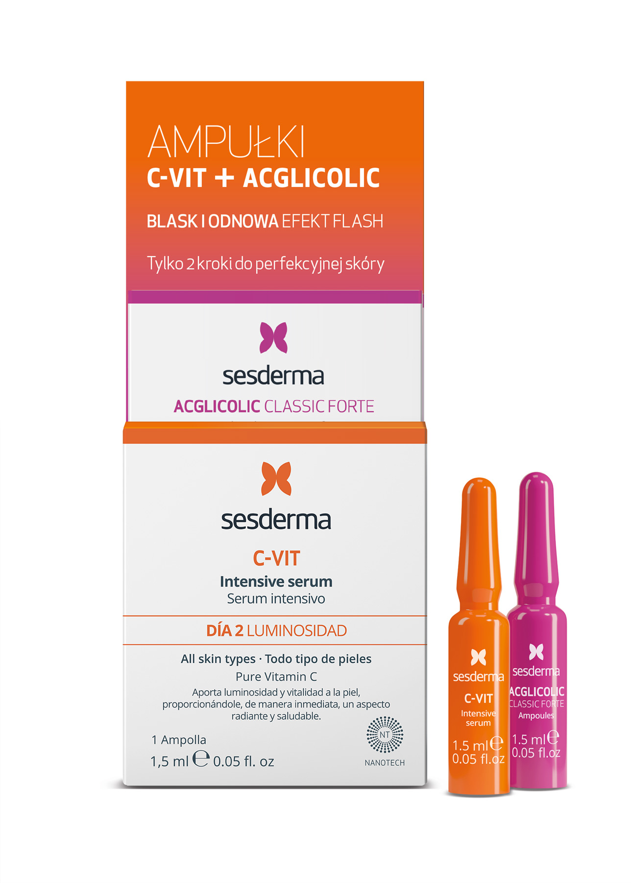 EFEKT FLASH C-VIT + ACGLICOLIC, ampułki 2 &times; 1,5 ml